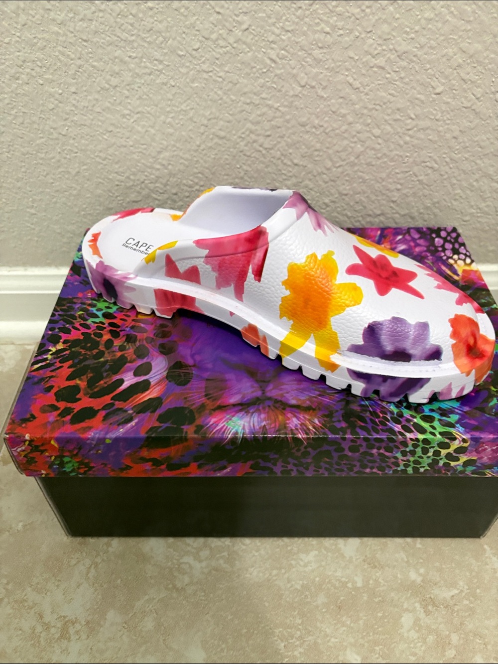 Floral Slip-On Slides